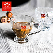 Italian RCR original imported lead-free crystal coffee cup scented tea cup with handlebar cappuccino mug
