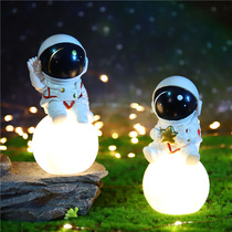 Net Red Creative Astronaut Little Night Lamp New Children's Bedroom Star Lamp Bed Head soft sleep light