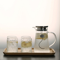 Creative cool kettle set simple glass high temperature resistant household explosion-proof large capacity water cup cold kettle set