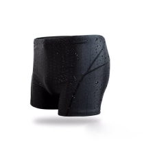 Mens waterproof swimming trunks Quick-drying swimming hot spring swimsuit beach pants plus fat plus boxer swimming trunks fashion black