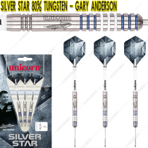 Unicorn Tungsten Steel Flying Dart Unicorn Silver Star Series Anderson Dart 80% Straight Barrel Stylus Hard Dart