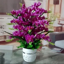 Phalaenopsis flower art potted simulation dried flower set decoration fake flower silk flower living room table decoration flower flower art