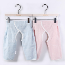 Baby pants Summer thin gauze male baby Newborn newborn cotton baby pajamas Female crotch pants Infant