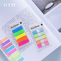 gtd color label sticker multi-function label Post-it notes ten-color document convenience post marking hand account Mark sticker personal book stationery reading note sticker