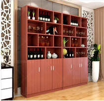 Simple wine cabinet Wine rack Wine cabinet smoke cabinet Hotel living room household partition Wooden bookcase display cabinet can be customized