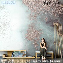 Nordic hand drawn abstract graffiti art light luxury wallpaper living room TV background wallpaper seamless custom mural wall cloth