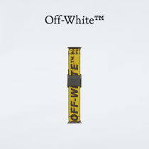 Ms. OFF-WHITE YELLOW CLASSIC LOGO LETTER TEXTURED IWATCH WATCH STRAP (38 40)