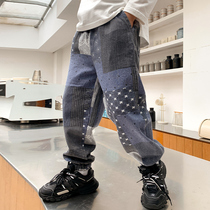 Boy pants childrens casual pants 2021 new fashionable trousers big boy boy spring and autumn dress handsome tide