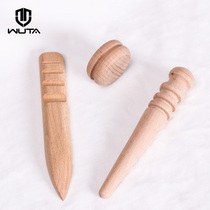 Without it A-grade beech wood grinding stick Wide groove trimming bed surface treatment Edge banding tools Handmade leather leather diy