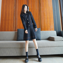 2021 new womens early spring autumn long sleeve French retro temperament waist slim small fragrant style dress