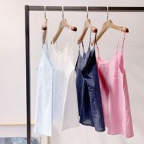 Pure Color Pure Cotton Cloth Harnesses Vest Woman Summer Short inside Loose Art Retro Cotton Numb women dress undershirt blouses