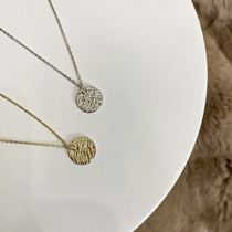 A two-wearing body 925 sterling silver vintage round necklace INS style fashionable light luxury niche choker women