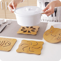 Hollow cartoon wooden coaster insulation mat kitchen anti-hot non-slip placemat bowl mat pot mat table mat tea cup mat