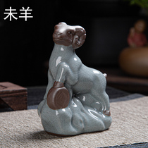 Creative Zodiac Zodiac Zodiac Phae Tea Spotting Piece Small Sheep Boutique can raise open sheet Ceramic Tea Tea Tray Tea Dish Accessories Accessories