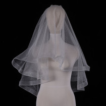 Han-style minimalist with hair comb bride wedding dresses white to waist-covered luminous accessories