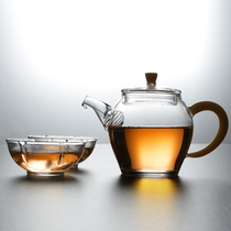 Heat resistant and high temperature resistant glass bubble teapot filter thickened small number of boiled teaters for home burning kettle