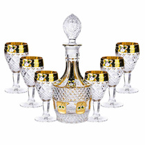 European style gold wine set Crystal enamel foreign wine glass wine glass wine glass glass wine wine glass