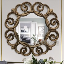 Fataway retro decoration mirror Hyun Guan Mirror Fireplace Mirror Dining Side Mirror Wall-mounted Hanging Mirror Wall Hall Background Hanging Mirror