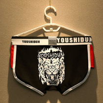 2-pack mens underwear boxer pants cotton summer breathable thin sports bottom pants trend four-corner shorts head