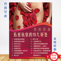 The top five benefits of privacy and anti-aging efficacy publicity advertising ovarian maintenance private care poster stickers