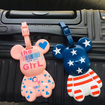 Boarding pass luggage Cartoon creative listing travel portable luggage tag anti-lost tag consignment travel supplies