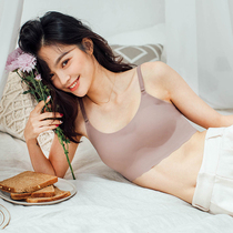 No steel ring gather bra removable seamless small chest running yoga sports vest underwear sling bra female