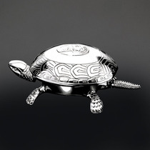 Spanish EL-CASCO Kaske silver gilded tortoise by bell upscale Business Supplies Desktop Pendulum Gift