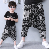 Baby girl baby girl parent-child anti-mosquito pants boy girl Haren pants tide children summer loose bloomers thin
