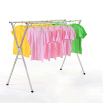 Drying rack Floor drying hanger Double pole drying hanger telescopic folding balcony quilt rack folding clothes drying hanger