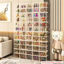 Hand-made cabinet model storage toy household glass cabinet transparent display rack acrylic rack