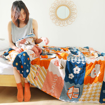 Five-layer gauze towel quilt Adult summer lunch break summer cool quilt Office air conditioning quilt Single double cotton yarn blanket