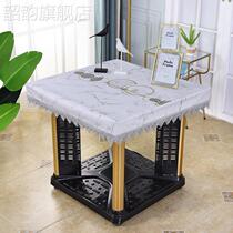 European-style waterproof tablecloth grilled tablemas oil-proof grill blade square electric heating table cover free dining table cover
