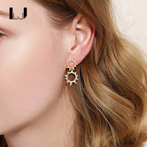 Little Joys Sun earrings female temperament long design sense stud earrings niche 925 silver earrings female temperament