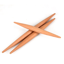 Catch-up stick Home Three sets of two ends Sharp Solid Wood Beech Wood Rolling Stick Baking Tool Dumplings Leather Household Whole Wood