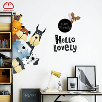 DHB door stickers ins wallpaper self-adhesive cartoon wall stickers children bedroom wall stickers room decorations wall stickers
