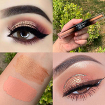 European and American eye makeup meat color base cream double head liquid eye shadow grapefruit champagne color eyes and lips dual use mermaid girl