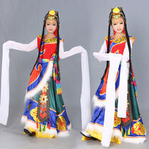 New Tibetan dance performance to serve children adult Tibetan water sleeves Tibetan clothes Mongolian ethnic performance clothing female Tibetan robes
