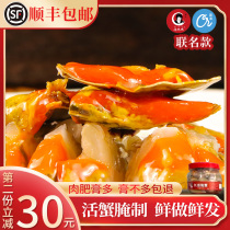 Zhoushan Red cream crab Korean sauce female crab drunk crab swimming crab sauce crab raw pickled crab crab 600g Xu mother seafood