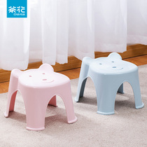 Tea flower Plastic small stool Home Idea cute cartoon Animals short stool baby stool on foot stool small bench