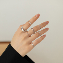 Vegetarian ring retro ring suit light extravagant and small crowdDesign Ins craze brief lukewarm wind opening index finger ring