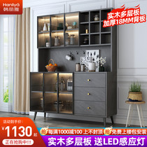 Light Extravagant Dining Side Cabinet Solid Wood Kitchen Cabinet Living Room Leaning Against Wall Home Side Cabinet Modern Minima Tea Water Cabinet Wine Cabinet
