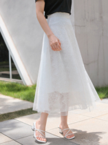 Seven volume a cut small white skirt temperament waist fairy dress fluttering flower net gauze Women summer dress 421