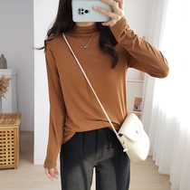 South Korea base long sleeve T-shirt women thin top Joker slim mordale inner tie base shirt female autumn