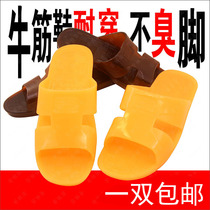 Male and female slippers crystal glued transparent plastic anti-slip deodorant old home bathroom bathing speed dry home slippers Y1