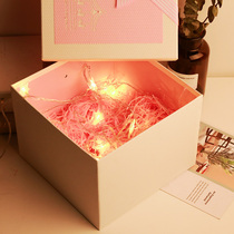 Gift box Gift box Fine Korean version of the simple packaging box Happy candy box Gift bag with hand gift Birthday gift box silk