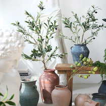 Western Siri Emulation Plant Olive Branch Home Office Shop Art Dry Flower Creative Shop Window Folk Juku