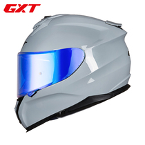 GXT Motorcycle Full Helmet Mens Double Lenses All-covered Four Seasons Personality Street Sports Car Locomotive Anti-Fog Summer Breathable