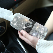 Car paper box decoration glass diamond-encrusted tissue box Paper towel paper box paper towel tube napkin paper box