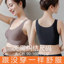 Nana with the same kind of ruler-free vest style bra one-piece without marks and no steel ring sports underwear latex ladies bra