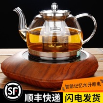Glass teapot Electric ceramic stove Kettle Heat-resistant black tea tea maker Filter tea pot Household small tea set